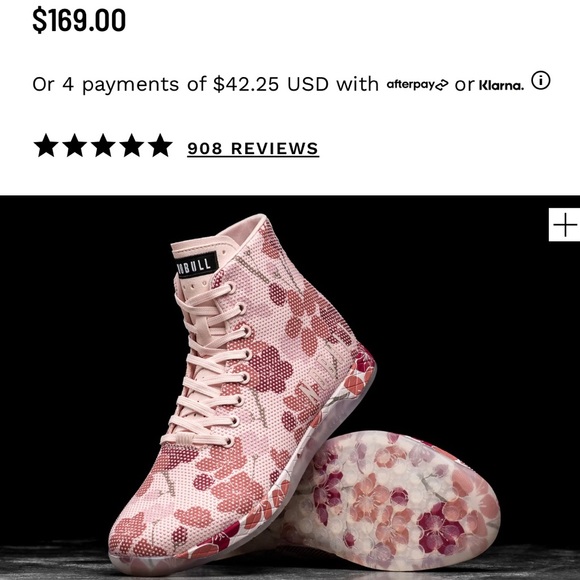 NoBull high top blush cherry blossom trainer shoes - Picture 2 of 8